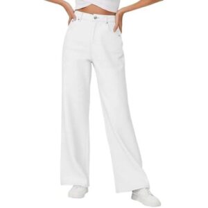 高腰(女士宽松阔腿Y2K牛仔裤) 50%OFF