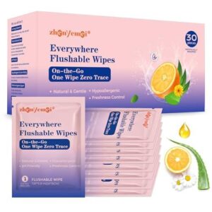 60片便携独立装可冲厕湿巾 83%OFF