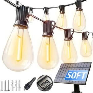 户外太阳能串灯(50英尺/18+1LED/超长续航) 70%OFF