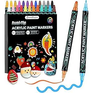 24色丙烯画笔(双头/多材质适用) 50%OFF