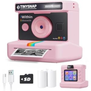 儿童即时打印相机（2.4英寸屏粉色款，3-12岁圣诞生日礼物） 55%OFF