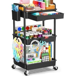 三层/可移抽屉带锁轮储物推车 44%OFF