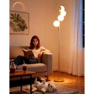 金球可调光落地灯 64 英寸高 常亮型灯具  50%OFF