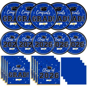 Labrostar 毕业派对盘子和餐巾纸 2026 毕业派对用品-55%