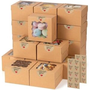 Norxziore 20件装棕色饼干盒带窗户 60%OFF