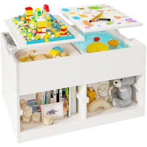 易易格儿童感官桌带储物功能 - 可折叠储物盒活动桌 50%OFF