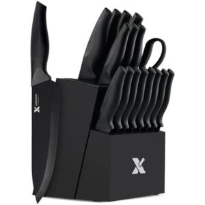 单件套(19件套带磨刀器黑色厨房刀具套装) 53%OFF