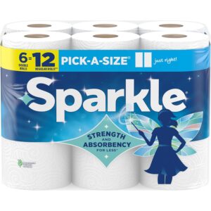 Sparkle Pick-A-Size 纸巾，6卷双卷（共660张）——强力的两层纸巾-43%