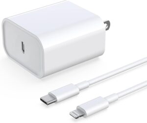 iPhone 快速充电器，33W USB C PD 墙壁充电块插头，配备[MFi 认证]6英尺 Type C 转 Lightning 线   40%OFF