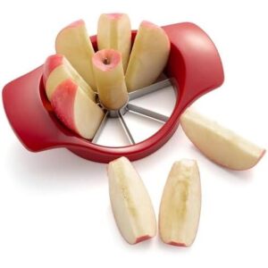 经典水果切割器 - 苹果切割器 - 专业苹果切割工具 - 不锈钢苹果去皮器 - 极其锋利的苹果切割器和去皮器 - 带有 8 把锋利刀片的苹果工具 50%OFF