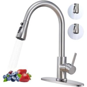 304不锈钢/可抽拉高弧厨房龙头 50%OFF
