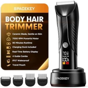 IPX7防水(带LED灯/USB-C充电)男士电动体毛修剪器 50%OFF