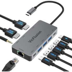 九合一(双4K HDMI+千兆网口)USB-C扩展坞 50%OFF
