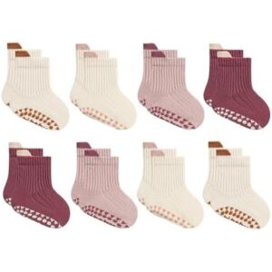 婴儿防滑袜（8双装 0-5岁男女童棉质短袜） 50%OFF