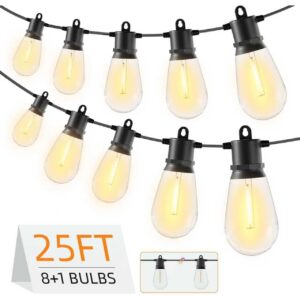 Licoopr 25英尺户外串灯 IP65防水露台灯-50%