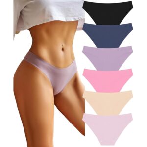 6块腹肌女用内裤无缝比基尼内裤低腰俏皮内裤，女士弹力潮人三角裤 -50%