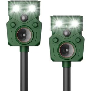 超声波动物驱避器、太阳能驱动松鼠驱避器、动作传感器、驱鹿、驱赶兔子、猫、狗控制装置 45%OFF