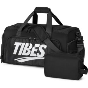 TIBES Mens Duffle Bag for Travel - Expandable 50L Weekender Bags with Toiletry Bag, Overnight Bag Travel Duffel Carry On Luggage with Removable Shoulder Strap, Durable & Water-Resistant  -50%
