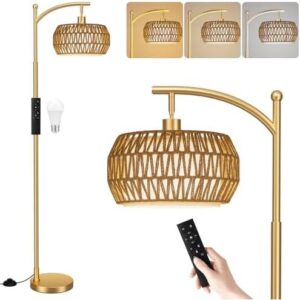 藤布双罩可调落地灯(含灯泡) 55%OFF