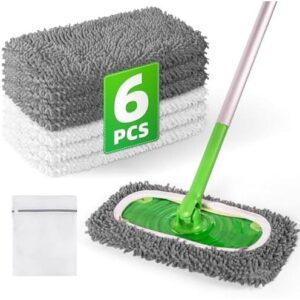 6 组可重复使用的拖把垫，与斯威弗清洁拖把兼容30%OFF