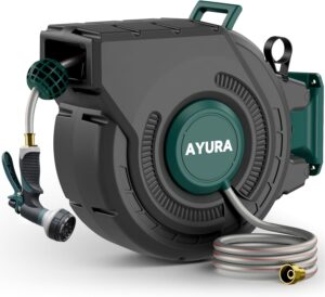 AYURA可伸缩花园软管卷盘100英尺×1/2英寸   61%OFF
