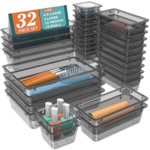 透明抽屉收纳套装（32件/4尺寸/多场景适用款） 28%OFF