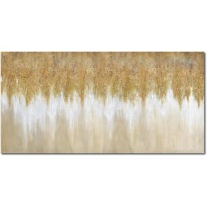 TRAIN2 艺术 抽象壁画 金色壁画 墙面装饰 20“ x 40” 极简主义壁画   -46%