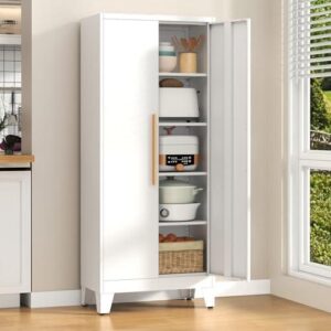 65.3寸(4层可调/双门)白色金属储物柜 40%OFF