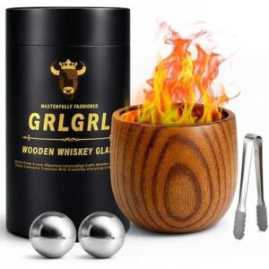 炭烧木制威士忌杯（复古波本酒杯/男士礼物首选） 75%OFF