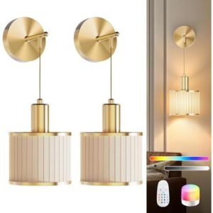 金色无线遥控（双支装充电壁灯套装） 49%OFF