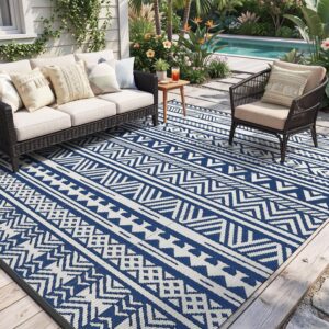 MontVoo 户外地毯 8×10 防水户外露台地毯 Reverisble 塑料吸管户外地毯-40%