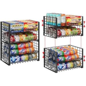 可叠放(2件/双层)罐头收纳架 56%OFF