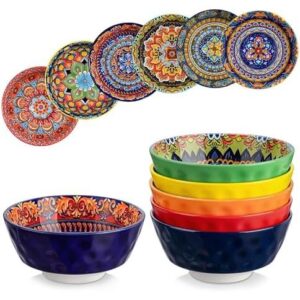 波西米亚陶瓷碗(6件/26盎司耐热款) 44%OFF