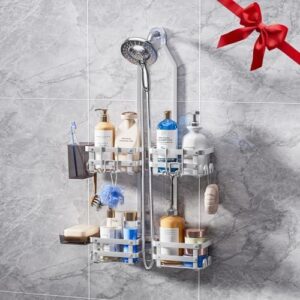 铝制(4层可调高10钩挂式淋浴置物架) 65%OFF