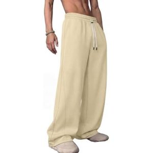 三袋(宽腿/松紧抽绳)男士拖地卫裤 50%OFF