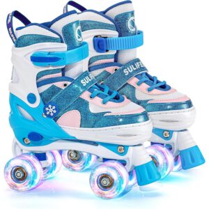 SULIFEEL Rainbow Unicorn 4 Size Adjustable Roller Skates for Girls Boys for Kids Ages 3-5 5-8 6-12 Children Skates Indoor Outdoor  -52%