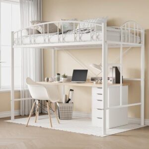 IDEALHOUSE 阁楼床（单人床），带梯子和高拱形护栏 55%OFF