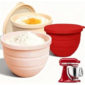 硅胶碗内胆(适配KitchenAid 5Qt/3只装/可折叠/耐热耐寒) 40%OFF