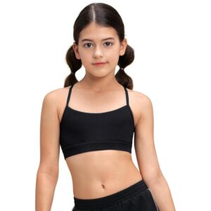 Stelle Girls 运动内衣训练胸罩细肩带 Y 后背胸罩瑜伽短版上衣，适合青少年儿童 -57%