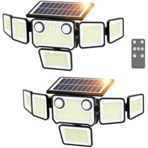防水太阳能灯(6头310LED/2套) 56%OFF