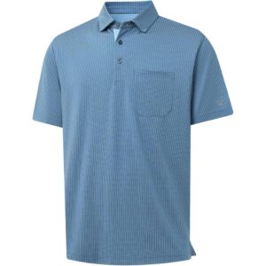 M MAELREG 男士Polo衫短袖干式提花性能 保湿排汗休闲口袋高尔夫球衫男士 -41%