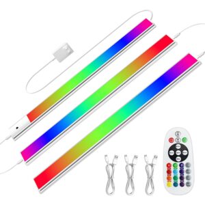 Diomart RGB Under Cabinet Lights with Remote, Dimmable Plug-in/Hardwired LED Light Bar for Kitchen Counter, 12 Inch, 3 Pack | Multi-Color Modes for Desk, Closet  -50%