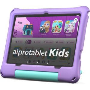 aiprotablet 儿童平板，Android 16 儿童平板 10 英寸八核带保护壳 -50%
