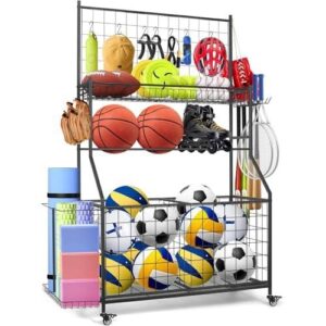 运动器材收纳架(带钩轮/可移动) 50%OFF