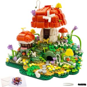 RUUQRUU 蘑菇屋微型积木套装，2798 PCS 迷你树屋建筑套装-52%