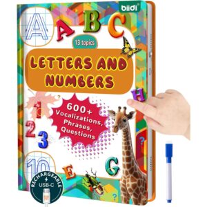 English Interactive Sound Book for Kid,Alphabet & Number Talking Book for Toddlers Age 3-5,Preschool ABC Learning Travel Toy for Boys Girls Birthday Gift 3 4 5 6 Year Old,Sensory Autism Toy,600+ Audio  -59%