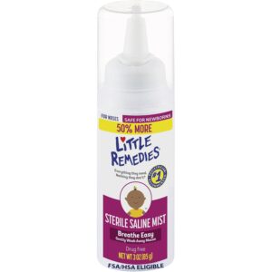 Little Remedies 无菌婴儿生理盐水鼻喷雾，适合新生儿缓解鼻塞和干燥，3 fl oz -60%