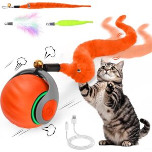 互动猫球玩具，带盖的自滚球  -50%