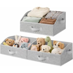 GRANNY SAYS Closet Organizer Bins, Trapezoid Storage Bin, Storage Baskets for Shelves, Collapsible Clothes Organizers and Storage, Baskets for Organizing Clothes, Toys, Ash Gray, 3-Pack  -52%