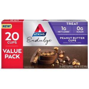Atkins Endulge花生酱杯，甜点最爱，低碳水，0克糖，20支，含糖量 -48%